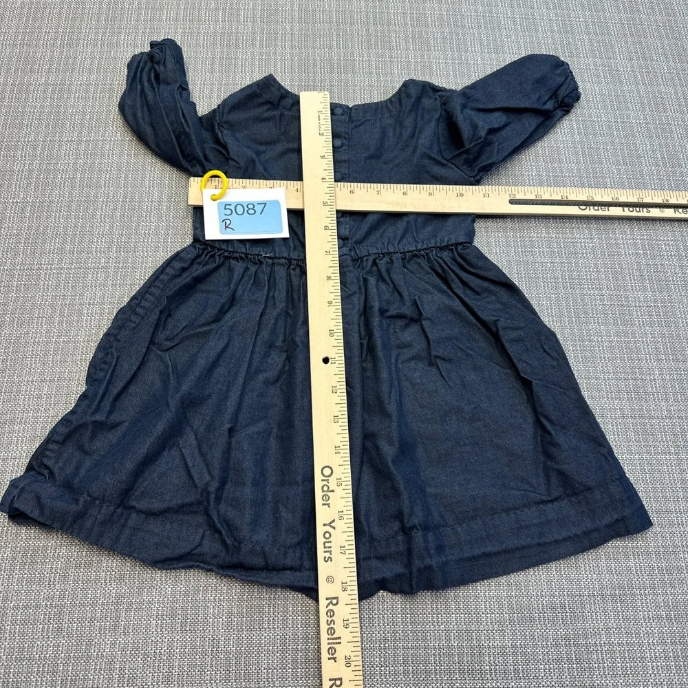 Polo Ralph Lauren Toddler Girls Denim Dress 3T Long Sleeve Blue‎ Cotton